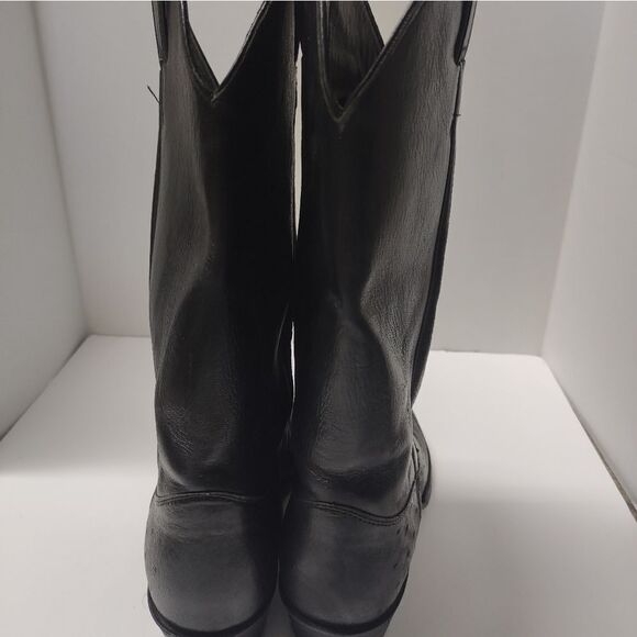 Justin Ostrich Black Men's Boot - Picture 3 of 6